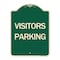 Signmission Designer Series Visitors Parking, Green & Tan Heavy-Gauge Aluminum Sign, 24" x 18", G-1824-24618 A-DES-G-1824-24618 - alternate 1